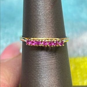 453349 14k pink sapphire ring